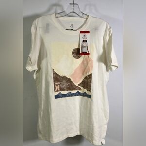 NWT Hurley White Graphic Tee Womens Sz Medium